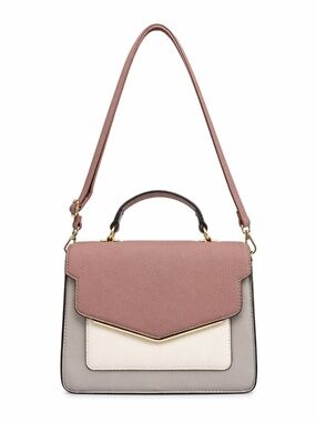 Call It Spring Blush Pink, Grey & Cream Top Handle Crossbody Bag – OS GUC